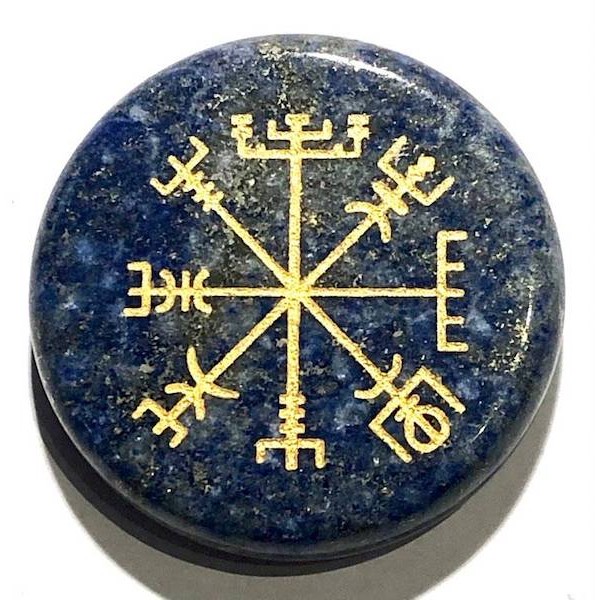 Viking Runic Compass Lapis Lazuli